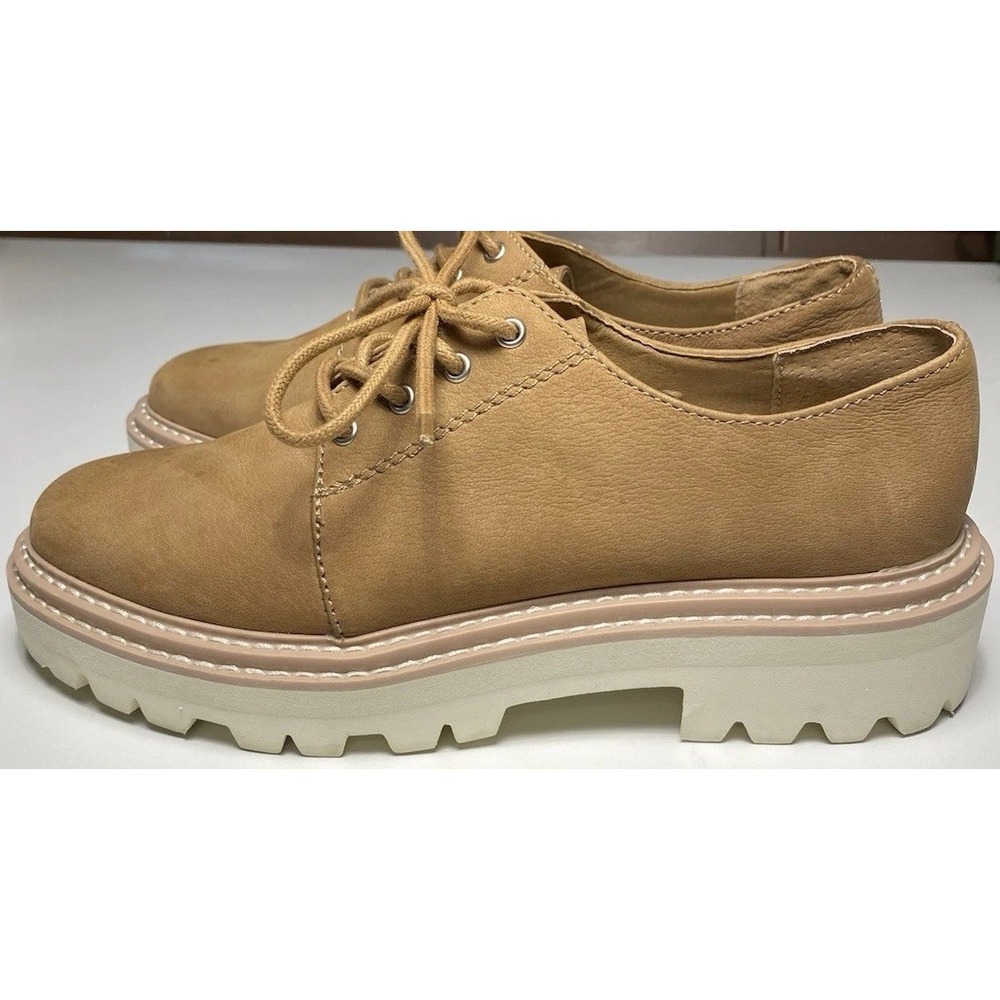 Whiskey Brown Platform Oxford Dolce Vita Womens Derby Shoes Leather 7.5M Brown - Picture 5 of 9